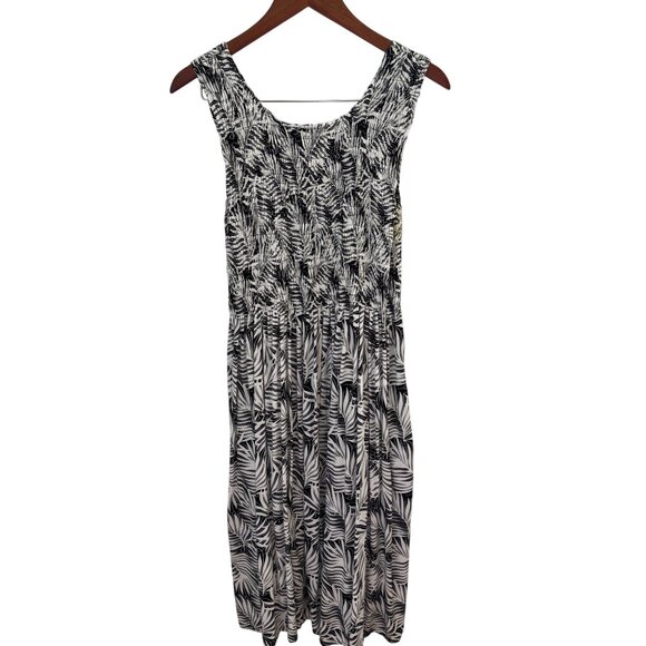 Tybee Island Women's Sundress Size S/M Black & White Side Pockets - Picture 4 of 8